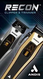 Andis Recon clipper in gold and trimmer in silver